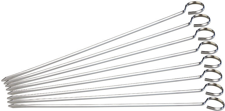 Rosenstein & Söhne Schaschlik-Grillspieße aus Edelstahl im günstigen 8er-Set, je 31 cm