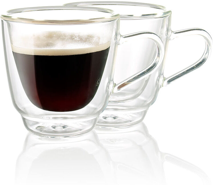 Cucina di Modena Doppelwandige Espresso-Tassen aus Glas, 2er-Set