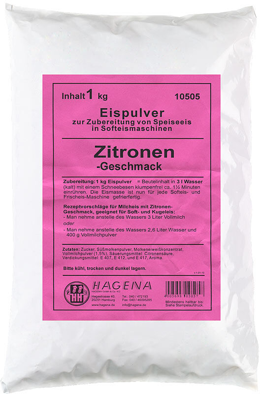 Softeispulver Zitronen-Geschmack, 1 kg