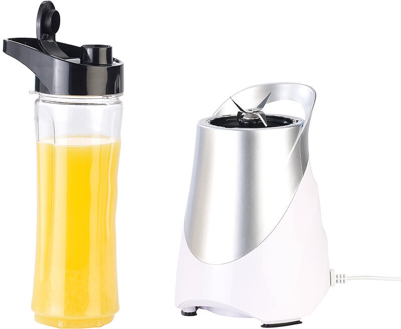 Rosenstein & Söhne 2in1-Standmixer inklusive Smoothie-Mix-Trinkbecher, 300 Watt, 600 ml