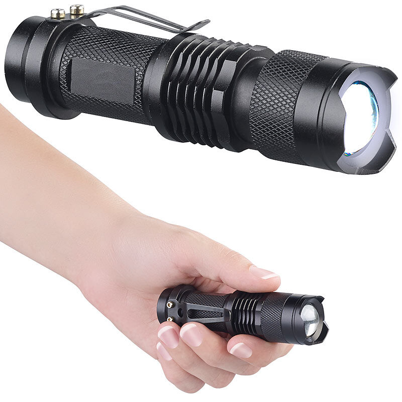 Pearl Taschenlampe mit 3-Watt-Cree-LED & 3 Leuchtmodi, 150 lm, fokussierbar