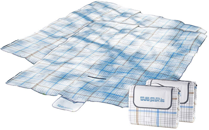 Pearl 2er-Set wasserdichte XXL-Picknick-Decken aus Fleece, 2,5 x 2 m