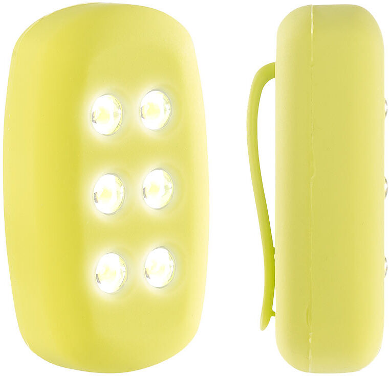 Lunartec Kinetisches Clip-On-Sicherheitslicht mit 6 LEDs, 15 Lumen, IPX8