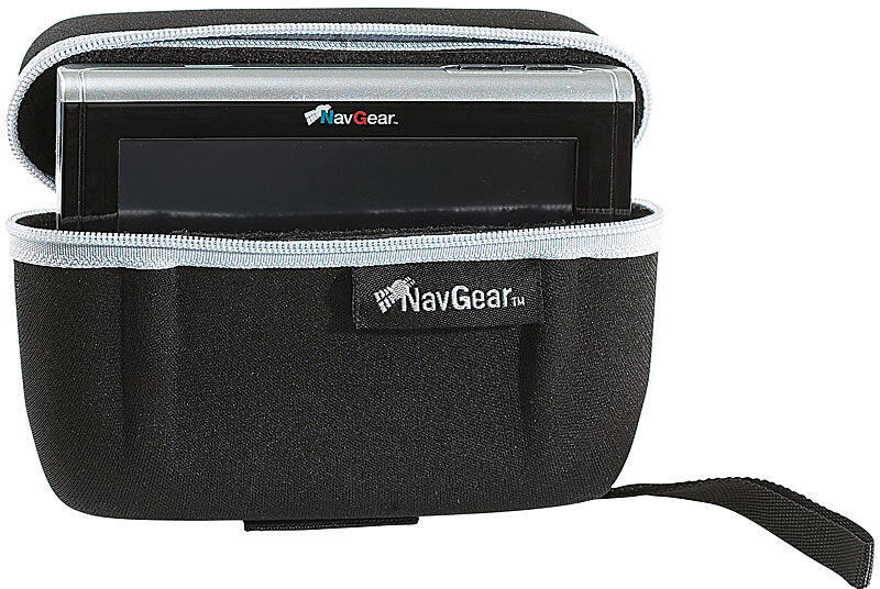 NavGear Navi-Schutztasche mit Speicherkarten-Fächern für Navis bis 5