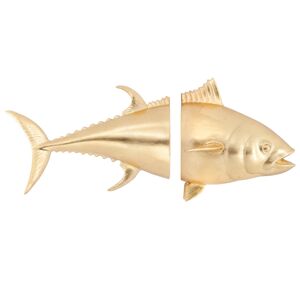 Abhika Thunfisch 2teilig für die Wand gold H: 40 cm