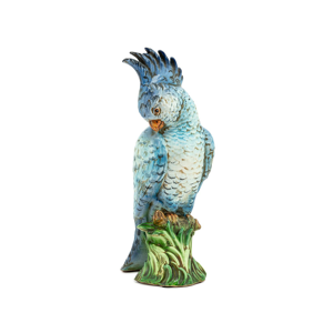 Abhika Kakadu Keramik blau H: 42 cm