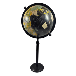 Decofinder Globus auf Fuss schwarz H: 68 cm