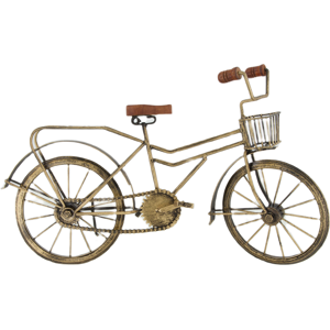 Decofinder Fahrrad City antikgold H: 30 cm