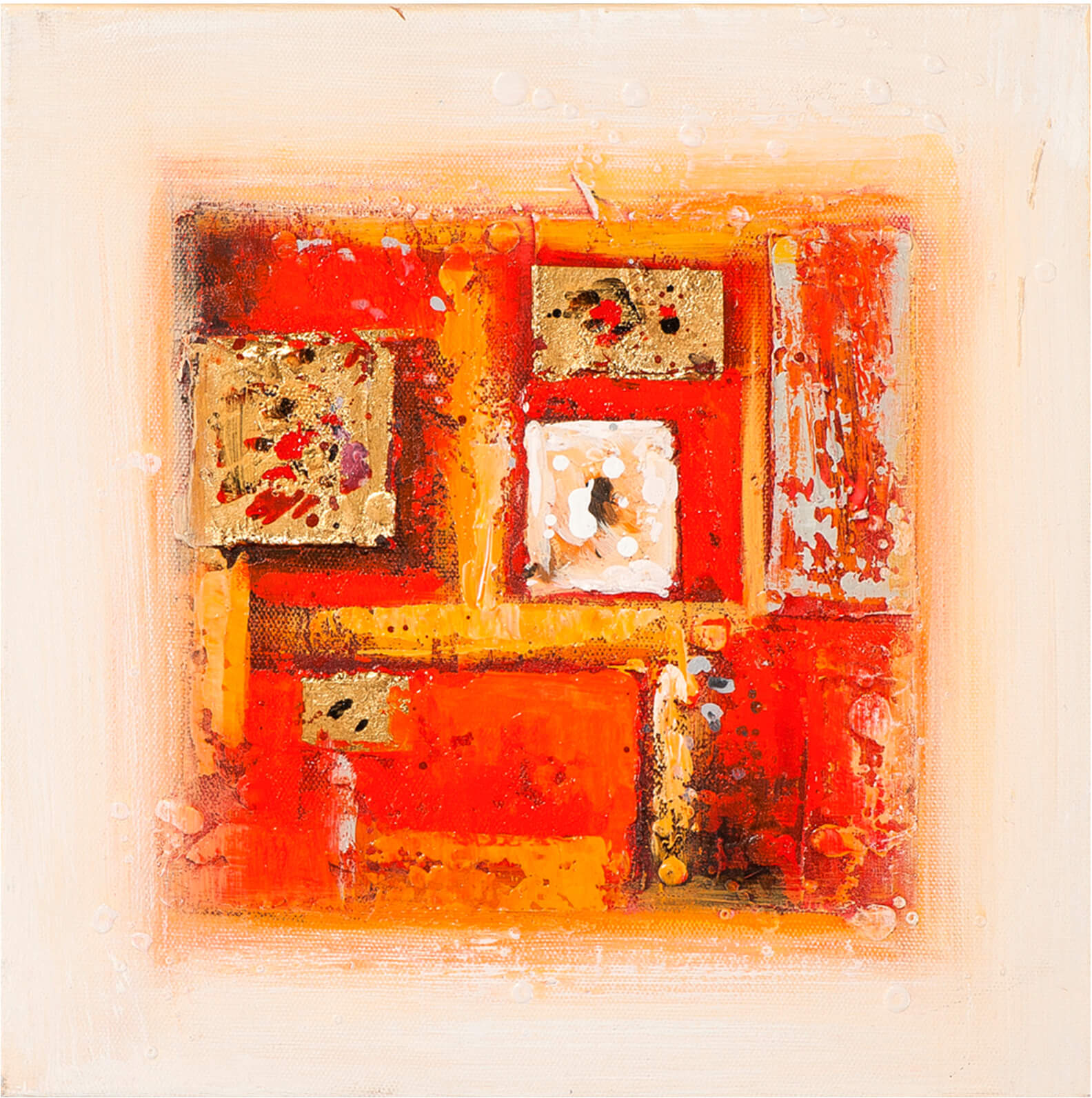 image LAND Orange Abstrakt 2 25 x 25 cm