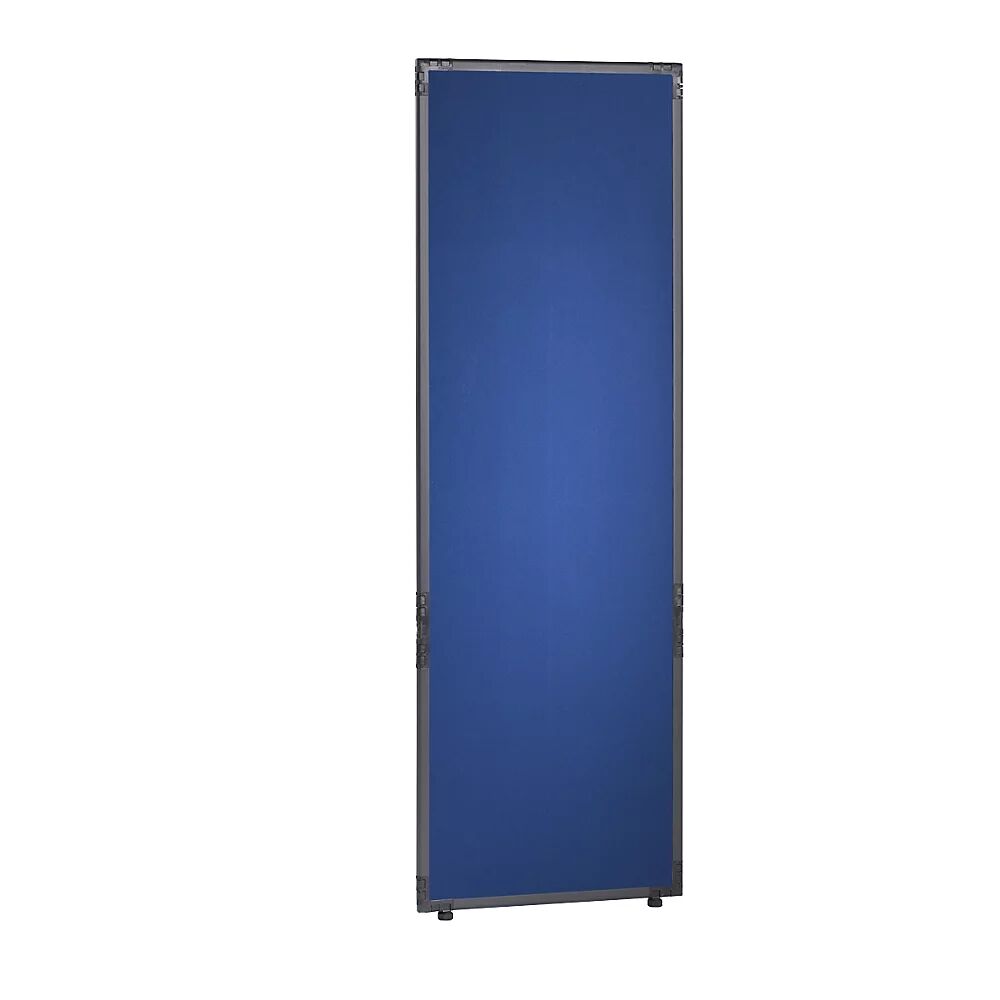 Trennwand Filz, Rahmen schiefergrau blau, HxB 1950 x 650 mm