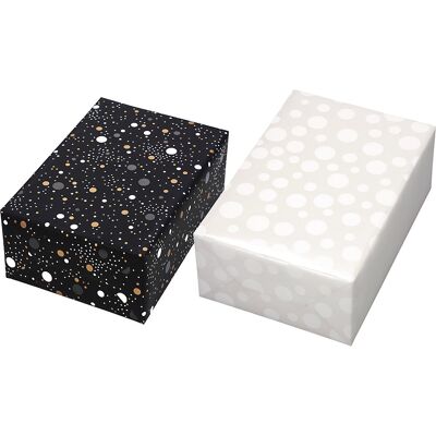 kaiserkraft Geschenkpapier Dot Collection, LxB 750 x 500 mm, VE 250 Bögen, 70 g/m², schwarz, ab 6 VE kaiserkraft Geschenkpapier Dot Collection, LxB 750 x 500 mm, VE 250 Bögen, 70 g/m², schwarz, ab 6 VE