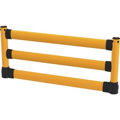 Rammschutzgeländer L-Line mit Unterfahrschutz, LxBxH 2438 x 205 x 1170 mm, Starter-Set Black Bull Rammschutzgeländer L-Line mit Unterfahrschutz, LxBxH 2438 x 205 x 1170 mm, Starter-Set Black Bull