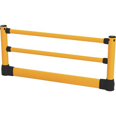 Rammschutzgeländer S-Line mit Unterfahrschutz, LxBxH 2438 x 205 x 1170 mm, Starter-Set Black Bull Rammschutzgeländer S-Line mit Unterfahrschutz, LxBxH 2438 x 205 x 1170 mm, Starter-Set Black Bull