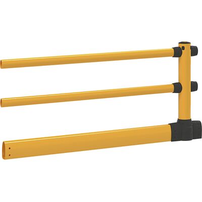 Rammschutzgeländer S-Line mit Unterfahrschutz, LxBxH 2438 x 205 x 1170 mm, Mittel-Erweiterung Black Bull Rammschutzgeländer S-Line mit Unterfahrschutz, LxBxH 2438 x 205 x 1170 mm, Mittel-Erweiterung Black Bull