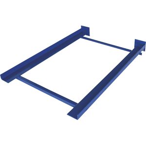 Tiefenwinkel-Rahmen, mit Endanschlag, blau, Regaltiefe 1100 mm eurokraft pro Tiefenwinkel-Rahmen, mit Endanschlag, blau, Regaltiefe 1100 mm eurokraft pro