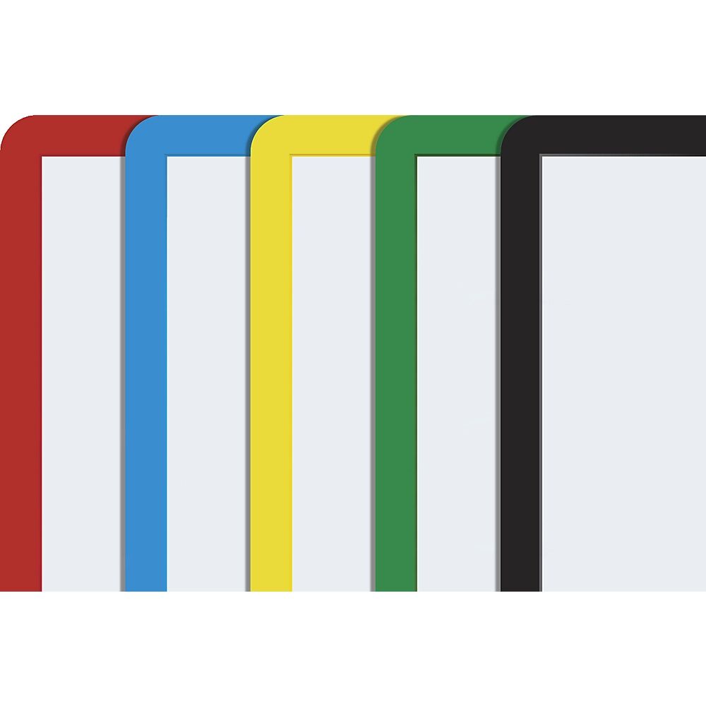Rahmen mit Klarsichtfolie Papierformat A4, VE 10 Stk selbstklebend, farbig sortiert