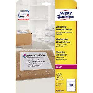 Kaiserkraft Wetterfeste Versandetiketten - 99x57mm, 25 Bögen Kaiserkraft Wetterfeste Versandetiketten - 99x57mm, 25 Bögen