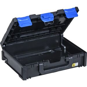 kaiserkraft Transport- und Aufbewahrungsbox, schwarz/blau, ABS, Außen-LxBxH 396 x 296 x 118 mm