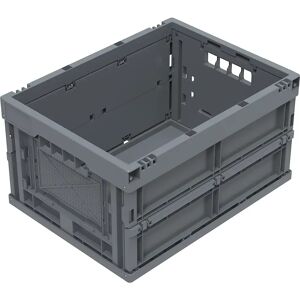 kaiserkraft Faltbox aus recyceltem Regenerat, ohne Deckel, Volumen 19 l
