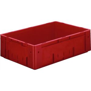 kaiserkraft Schwerlast-Euro-Behälter, Polypropylen, Volumen 31 l, LxBxH 600 x 400 x 175 mm, Wände geschlossen, Boden geschlossen, rot, VE 2 Stk