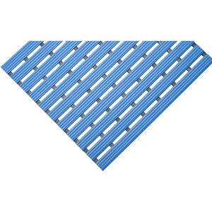 kaiserkraft PVC-Profilmatte, pro lfd. m, Lauffläche aus Hart-PVC, rutschsicher, Breite 600 mm, blau