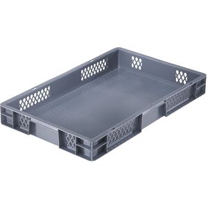 kaiserkraft Euro-Format-Stapelbehälter, Wände durchbrochen, Boden geschlossen, LxBxH 600 x 400 x 75 mm, grau, VE 5 Stk kaiserkraft Euro-Format-Stapelbehälter, Wände durchbrochen, Boden geschlossen, LxBxH 600 x 400 x 75 mm, grau, VE 5 Stk