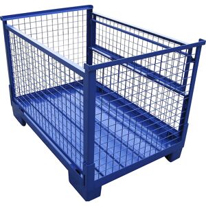 Euro-Stapelbox, faltbar, LxB 1240 x 835 mm, Traglast 1000 kg, enzianblau Heson Euro-Stapelbox, faltbar, LxB 1240 x 835 mm, Traglast 1000 kg, enzianblau Heson