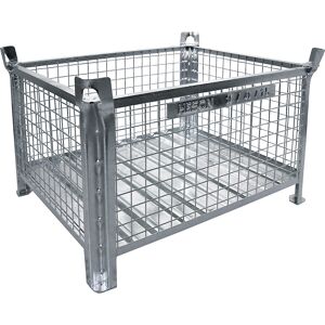 Stapelbehälter mit Stahlblechboden, LxB 1200 x 800 mm, verzinkt, ab 10 Stück Heson Stapelbehälter mit Stahlblechboden, LxB 1200 x 800 mm, verzinkt, ab 10 Stück Heson