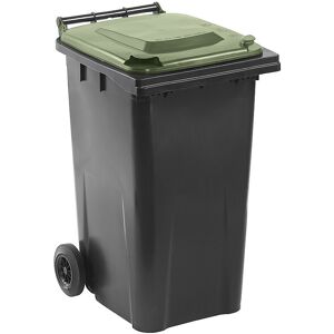 kaiserkraft Mülltonne DIN EN 840, Volumen 240 l, BxHxT 580 x 1100 x 740 mm, anthrazit, Deckel grün kaiserkraft Mülltonne DIN EN 840, Volumen 240 l, BxHxT 580 x 1100 x 740 mm, anthrazit, Deckel grün