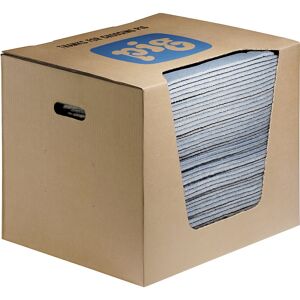 BLUE® Bindevlies-Saugmatte - Universal-Bindevliestücher, universale Ausführung, im Spenderkarton, BxL 380 x 480 mm, VE à 50 Stk PIG BLUE® Bindevlies-Saugmatte - Universal-Bindevliestücher, universale Ausführung, im Spenderkarton, BxL 380 x 480 mm, VE à 50 Stk PIG