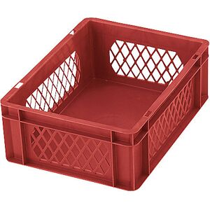 kaiserkraft Euro-Format-Stapelbehälter, Wände und Boden durchbrochen, LxBxH 400 x 300 x 50 mm, rot, VE 5 Stk kaiserkraft Euro-Format-Stapelbehälter, Wände und Boden durchbrochen, LxBxH 400 x 300 x 50 mm, rot, VE 5 Stk