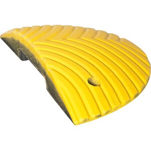 Fahrbahnschwelle, Recycling-Kunststoff, Höhe 70 mm, max. 10 km/h, Abschlusselement mit Nut Moravia Fahrbahnschwelle, Recycling-Kunststoff, Höhe 70 mm, max. 10 km/h, Abschlusselement mit Nut Moravia