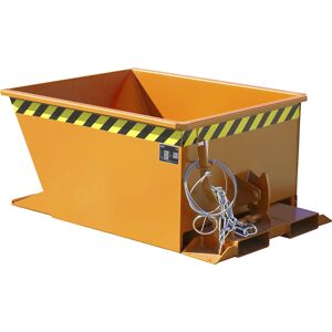 Kippbehälter für Routenzüge, Volumen 0,3 m³, orange RAL 2000 eurokraft pro Kippbehälter für Routenzüge, Volumen 0,3 m³, orange RAL 2000 eurokraft pro