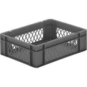 kaiserkraft Euro-Format-Stapelbehälter, Wände durchbrochen, Boden geschlossen, LxBxH 400 x 300 x 120 mm, grau, VE 5 Stk kaiserkraft Euro-Format-Stapelbehälter, Wände durchbrochen, Boden geschlossen, LxBxH 400 x 300 x 120 mm, grau, VE 5 Stk