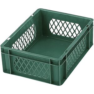 kaiserkraft Euro-Format-Stapelbehälter, Wände durchbrochen, Boden geschlossen, LxBxH 400 x 300 x 145 mm, grün, VE 5 Stk kaiserkraft Euro-Format-Stapelbehälter, Wände durchbrochen, Boden geschlossen, LxBxH 400 x 300 x 145 mm, grün, VE 5 Stk