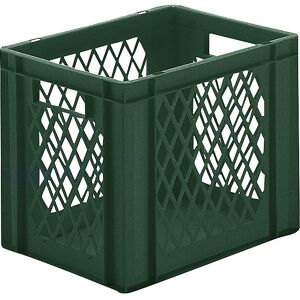 kaiserkraft Euro-Format-Stapelbehälter, Wände durchbrochen, Boden geschlossen, LxBxH 400 x 300 x 320 mm, grün, VE 5 Stk kaiserkraft Euro-Format-Stapelbehälter, Wände durchbrochen, Boden geschlossen, LxBxH 400 x 300 x 320 mm, grün, VE 5 Stk