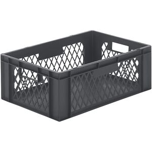 kaiserkraft Euro-Format-Stapelbehälter, Wände durchbrochen, Boden geschlossen, LxBxH 600 x 400 x 210 mm, grau, VE 5 Stk kaiserkraft Euro-Format-Stapelbehälter, Wände durchbrochen, Boden geschlossen, LxBxH 600 x 400 x 210 mm, grau, VE 5 Stk