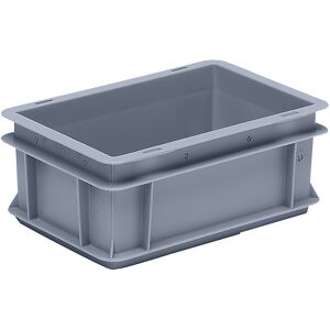 kaiserkraft Euro-Stapelbehälter aus Polypropylen (PP), Traglast 20 kg, silbergrau, Volumen 5 l, Außenhöhe 120 mm, VE 10 Stk kaiserkraft Euro-Stapelbehälter aus Polypropylen (PP), Traglast 20 kg, silbergrau, Volumen 5 l, Außenhöhe 120 mm, VE 10 Stk