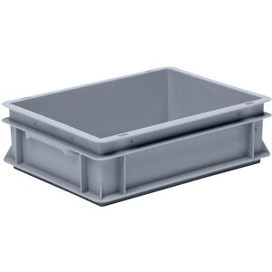 kaiserkraft Euro-Stapelbehälter aus Polypropylen (PP), Traglast 20 kg, silbergrau, Volumen 10 l, Außenhöhe 120 mm, VE 8 Stk kaiserkraft Euro-Stapelbehälter aus Polypropylen (PP), Traglast 20 kg, silbergrau, Volumen 10 l, Außenhöhe 120 mm, VE 8 Stk