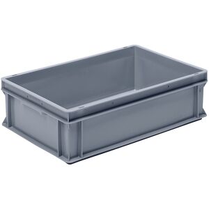 kaiserkraft Euro-Stapelbehälter aus Polypropylen (PP), Traglast 20 kg, silbergrau, Volumen 30 l, Außenhöhe 170 mm, VE 4 Stk kaiserkraft Euro-Stapelbehälter aus Polypropylen (PP), Traglast 20 kg, silbergrau, Volumen 30 l, Außenhöhe 170 mm, VE 4 Stk