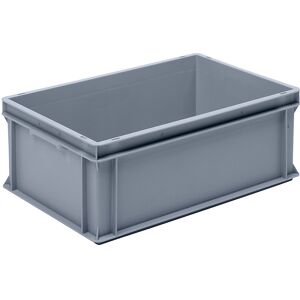 kaiserkraft Euro-Stapelbehälter aus Polypropylen (PP), Traglast 20 kg, silbergrau, Volumen 40 l, Außenhöhe 220 mm, VE 3 Stk kaiserkraft Euro-Stapelbehälter aus Polypropylen (PP), Traglast 20 kg, silbergrau, Volumen 40 l, Außenhöhe 220 mm, VE 3 Stk