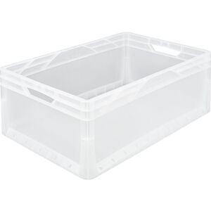 kaiserkraft Euronormbehälter, Seiten und Boden geschlossen, Außen-LxB 600 x 400 mm, Volumen 46 l, transluzent kaiserkraft Euronormbehälter, Seiten und Boden geschlossen, Außen-LxB 600 x 400 mm, Volumen 46 l, transluzent