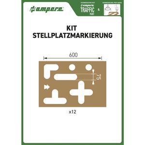 Schablonenset, Stellplatzmarkierung, 12 Schablonen, Karton Ampere Schablonenset, Stellplatzmarkierung, 12 Schablonen, Karton Ampere