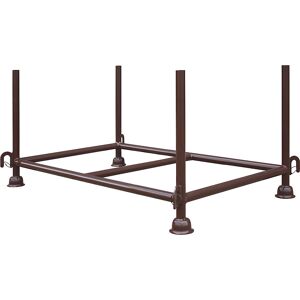 Stapelgestell, LxBxH 1200 x 800 x 875 mm, mit 1 Querrohr, schokoladenbraun Eichinger Stapelgestell, LxBxH 1200 x 800 x 875 mm, mit 1 Querrohr, schokoladenbraun Eichinger