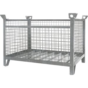 Gitterbox-Stapelbox, LxBxH 1000 x 800 x 750 mm, verzinkt Eichinger Gitterbox-Stapelbox, LxBxH 1000 x 800 x 750 mm, verzinkt Eichinger