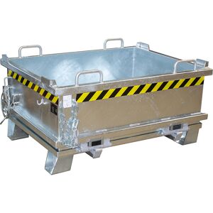Klappbodenbehälter SB, Volumen 0,5 m³, Traglast 1000 kg, feuerverzinkt eurokraft pro Klappbodenbehälter SB, Volumen 0,5 m³, Traglast 1000 kg, feuerverzinkt eurokraft pro