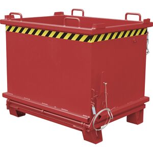 Klappbodenbehälter SB, Volumen 1 m³, Traglast 2000 kg, feuerrot eurokraft pro Klappbodenbehälter SB, Volumen 1 m³, Traglast 2000 kg, feuerrot eurokraft pro