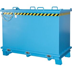 Klappbodenbehälter SB, Volumen 2 m³, Traglast 2000 kg, lichtblau eurokraft pro Klappbodenbehälter SB, Volumen 2 m³, Traglast 2000 kg, lichtblau eurokraft pro