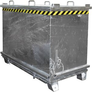 Klappbodenbehälter SB, Volumen 2 m³, Traglast 2000 kg, feuerverzinkt eurokraft pro Klappbodenbehälter SB, Volumen 2 m³, Traglast 2000 kg, feuerverzinkt eurokraft pro