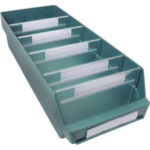 Regalkasten aus hochschlagfestem Polypropylen, grün, LxBxH 600 x 240 x 150 mm, VE 10 Stk STEMO Regalkasten aus hochschlagfestem Polypropylen, grün, LxBxH 600 x 240 x 150 mm, VE 10 Stk STEMO